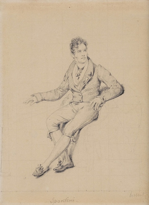 Louis Hersent - Study for a portrait of Gaspare Spontini (1774-1851)