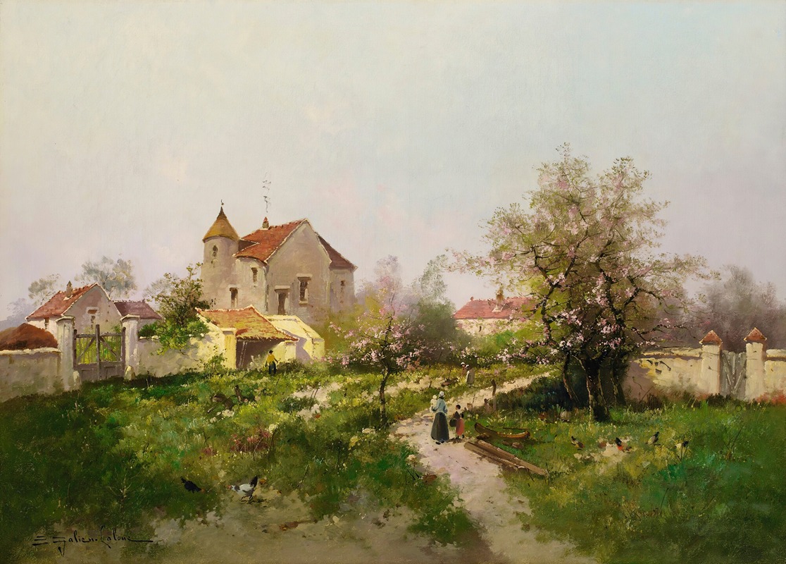 Eugène Galien-Laloue - Rural Scene In The Barbizon Suburbs