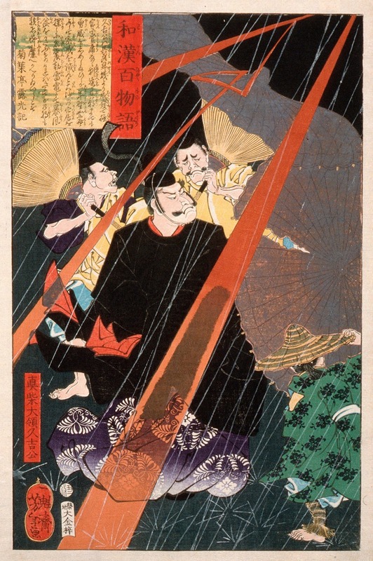 Tsukioka Yoshitoshi - Mashiba Hisayoshi, the Tairyō, in Lightening