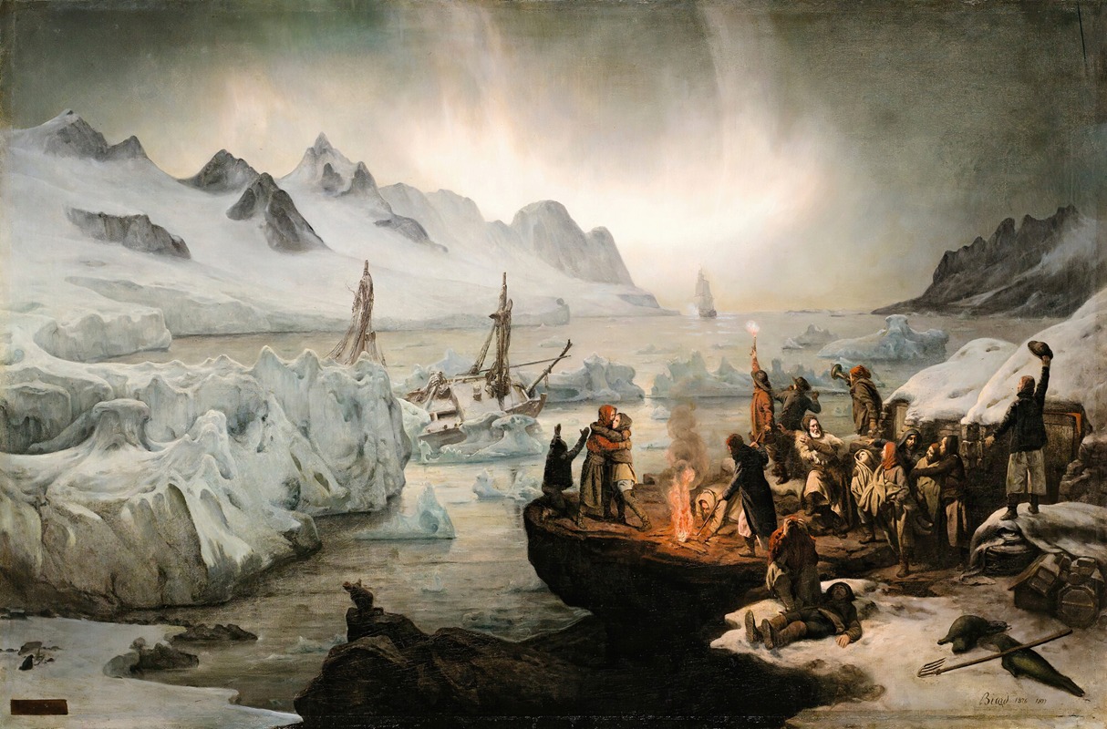 François–Auguste Biard - Shipwreck Victims On Icefloe