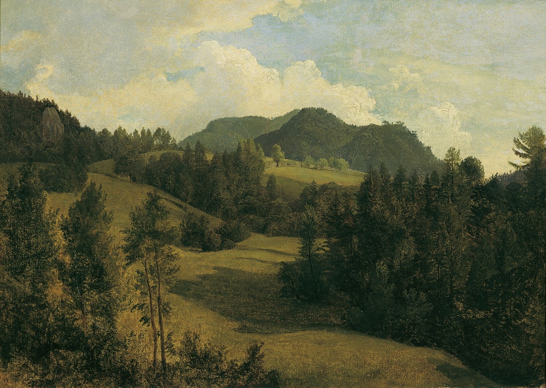 Friedrich August Matthias Gauermann - Landschaft bei Miesenbach