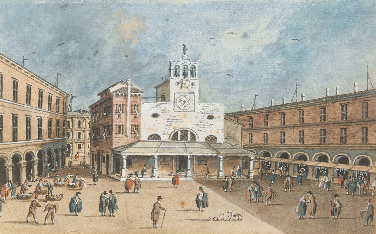 Giacomo Guardi - The San Giacomo di Rialto, Venice