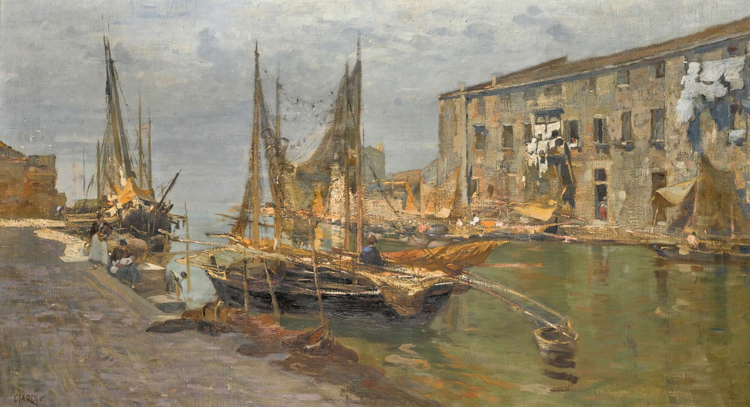 Guglielmo Ciardi - Canal In Venice