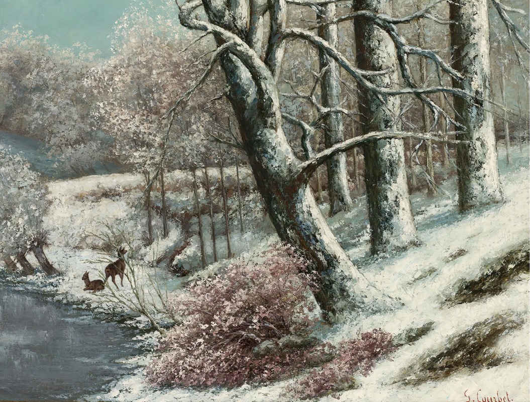 Gustave Courbet - La Forêt En Hiver