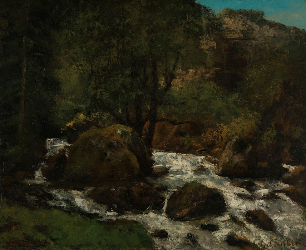 Gustave Courbet - Forest Brook, Jura