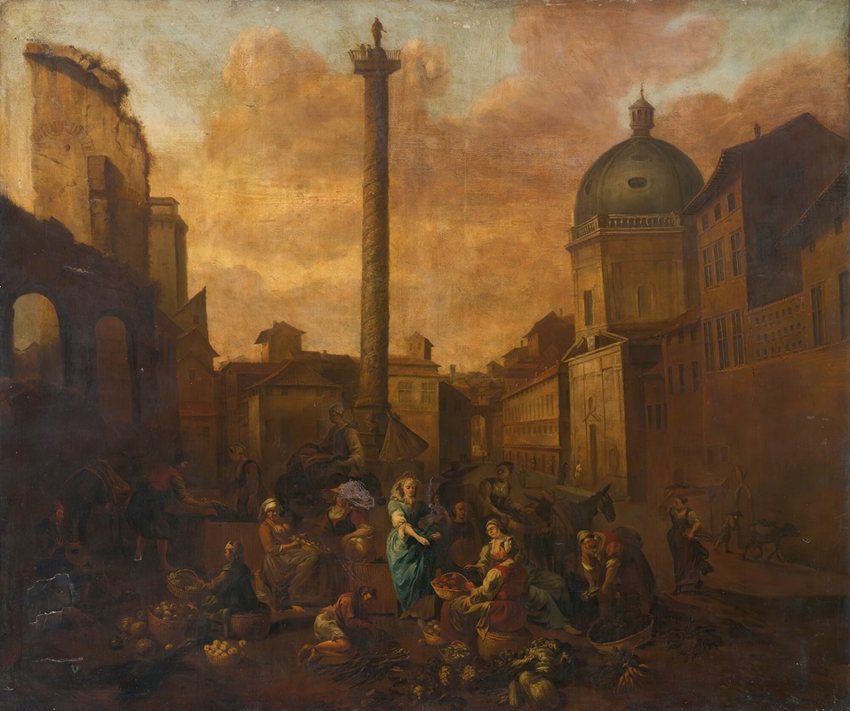 Hendrick Mommers - Amsterdam View Of A Roman Market