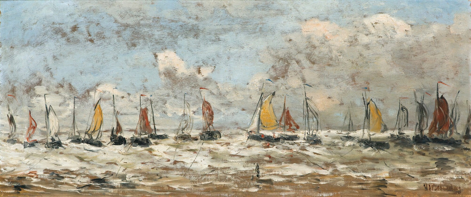 Hendrik Willem Mesdag - Fishing Fleet Off The Dutch Coast