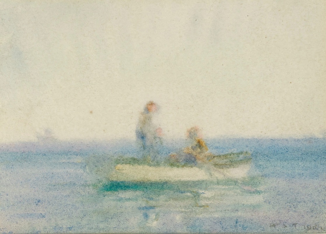Henry Scott Tuke - Two Figures In A Boat