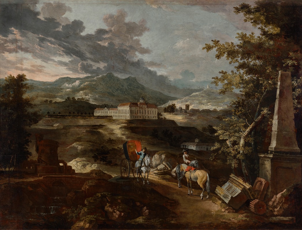 Ignaz Flurer - Landschaft mit Schloss Stattenberg