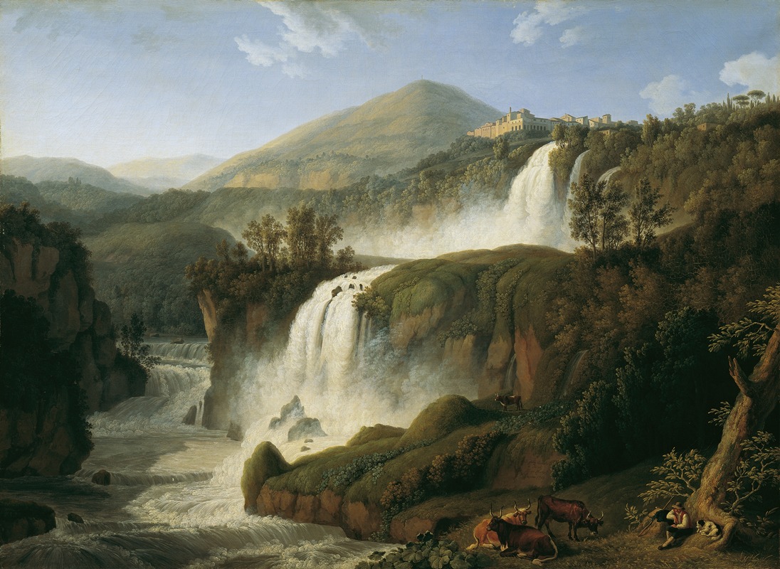 Jakob Philipp Hackert - Der große Wasserfall von Tivoli bei Rom