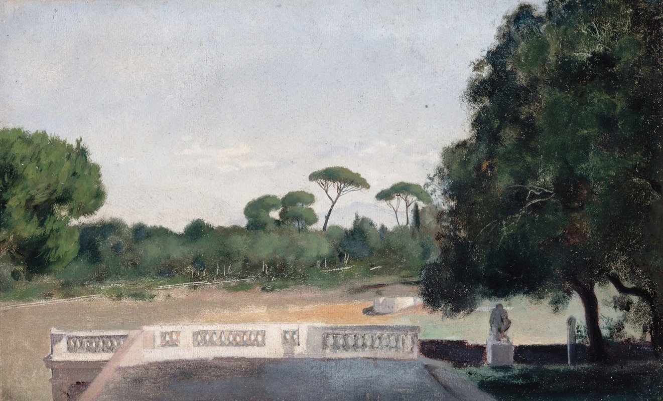 Jean-Jacques Henner - Jardins de la Villa Borghèse vus depuis la Villa Médicis à Rome