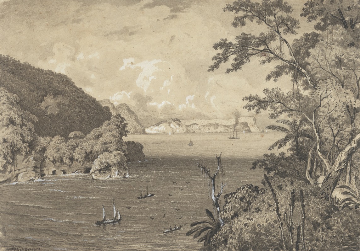 Michel Jean Cazabon - The Bocas from the Old Fort, Maquerite