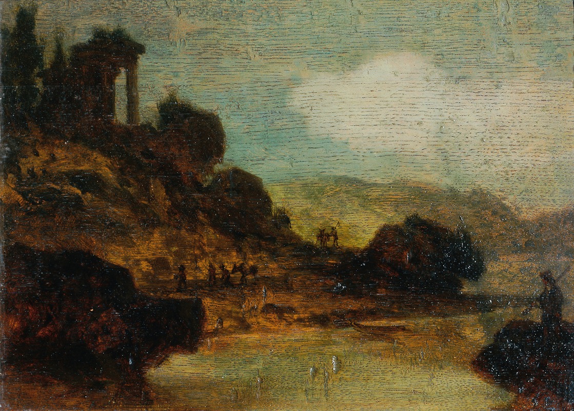 Joseph Hasslwander - Landschaft mit Ruine