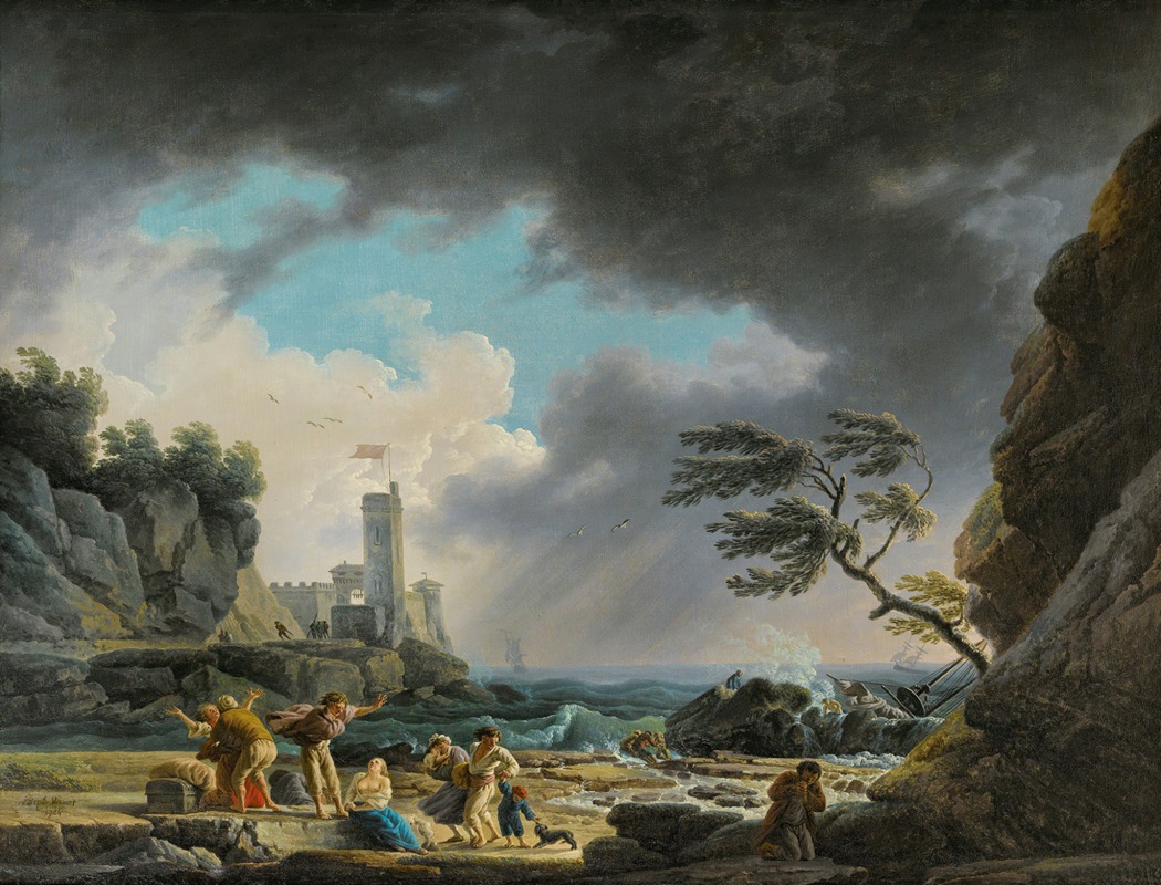 Claude-Joseph Vernet - A Storm Near A Rocky Coast