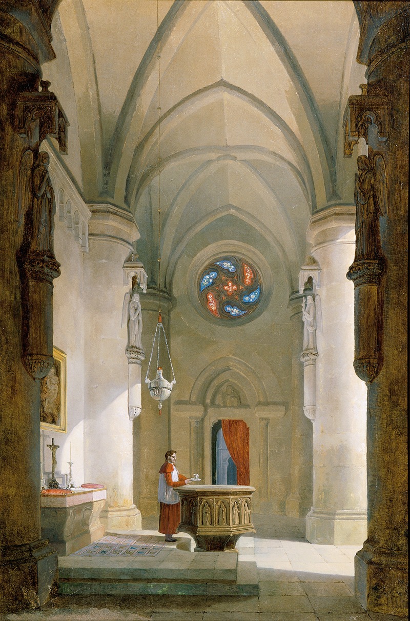 Leopold Ernst - Das Innere einer Taufkapelle