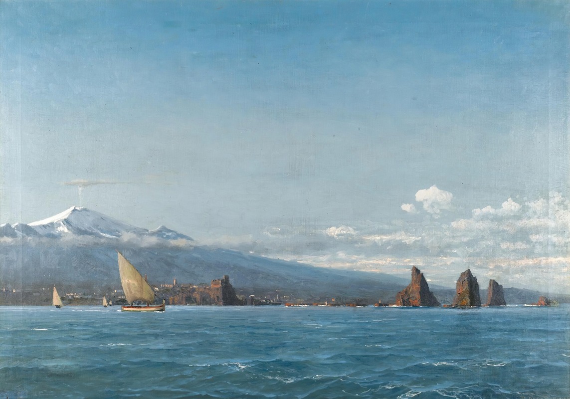 Michael Zeno Diemer - Sailing Boats Before Mount Etna