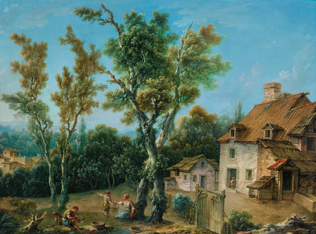 Nicolas Jacques Julliard - Animated Landscape With A Farm