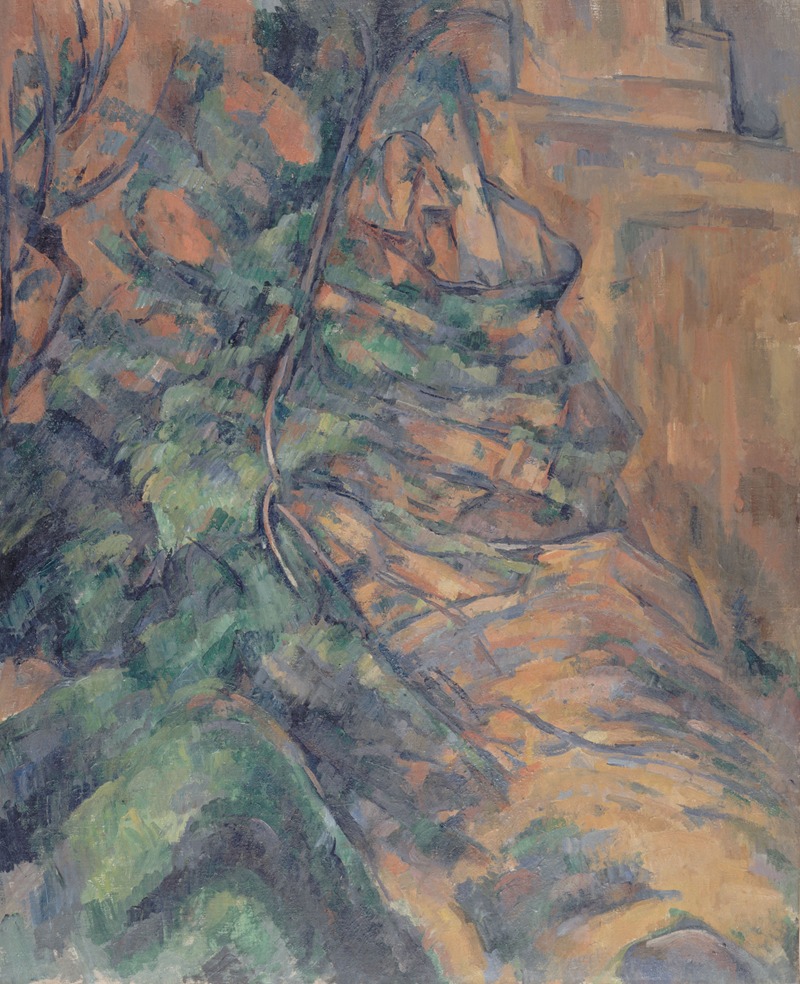 Paul Cézanne - Rochers et branches à Bibémus