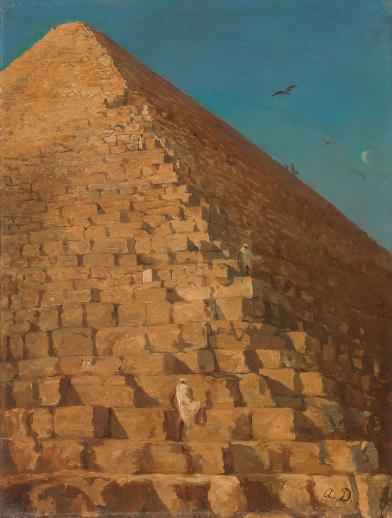 Adrien Dauzats - The Great Pyramid, Giza