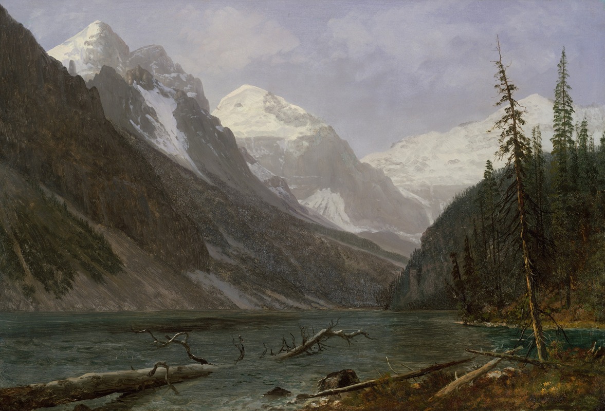 Albert Bierstadt - Canadian Rockies (Lake Louise)