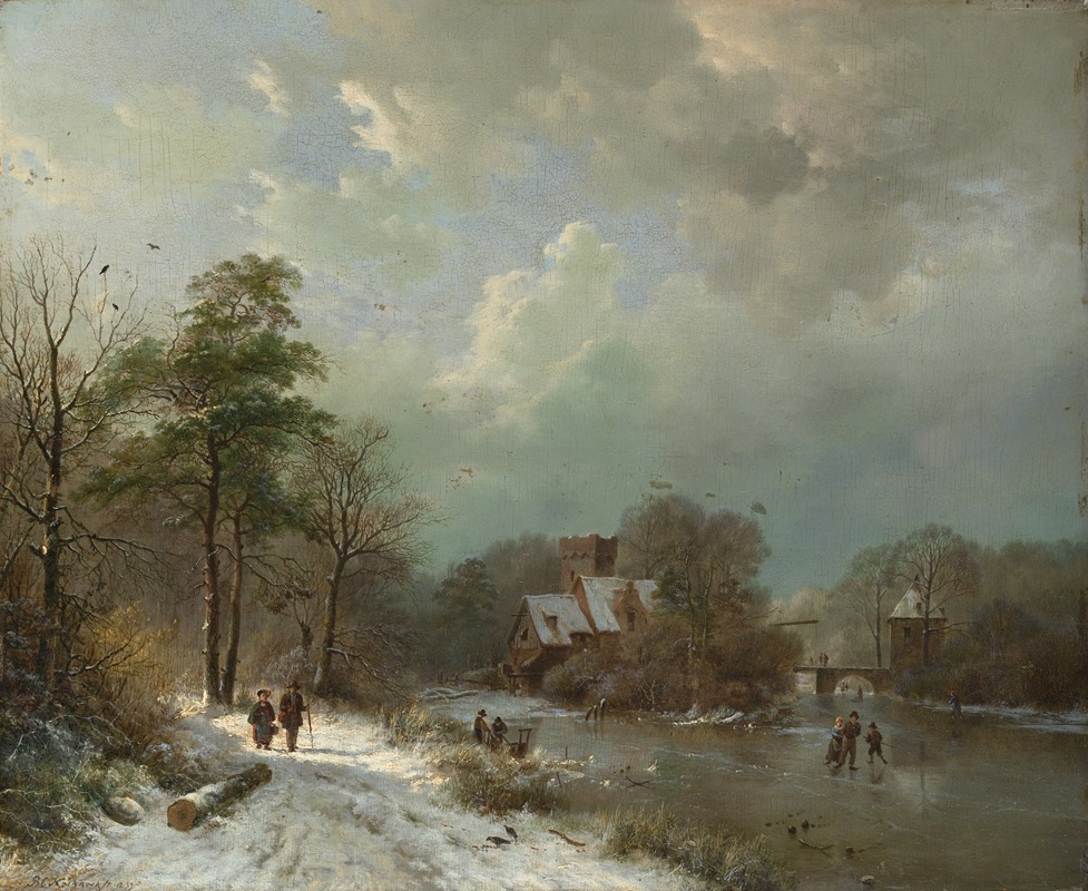 Barend Cornelis Koekkoek - Winter Landscape, Holland