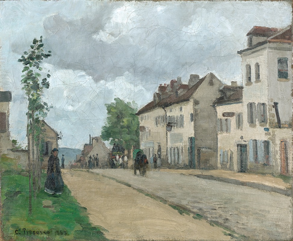 Camille Pissarro - Straße in Pontoise (Rue de Gisors)