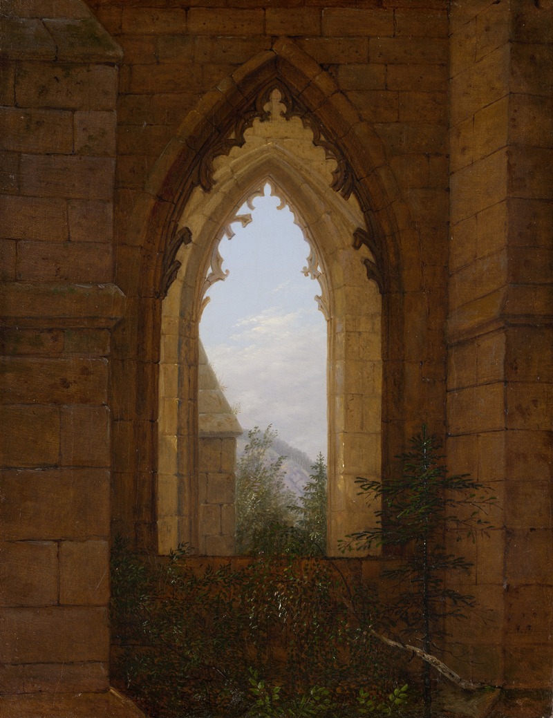 Carl Gustav Carus - Gothic Windows in the Ruins of the Monastery at Oybin