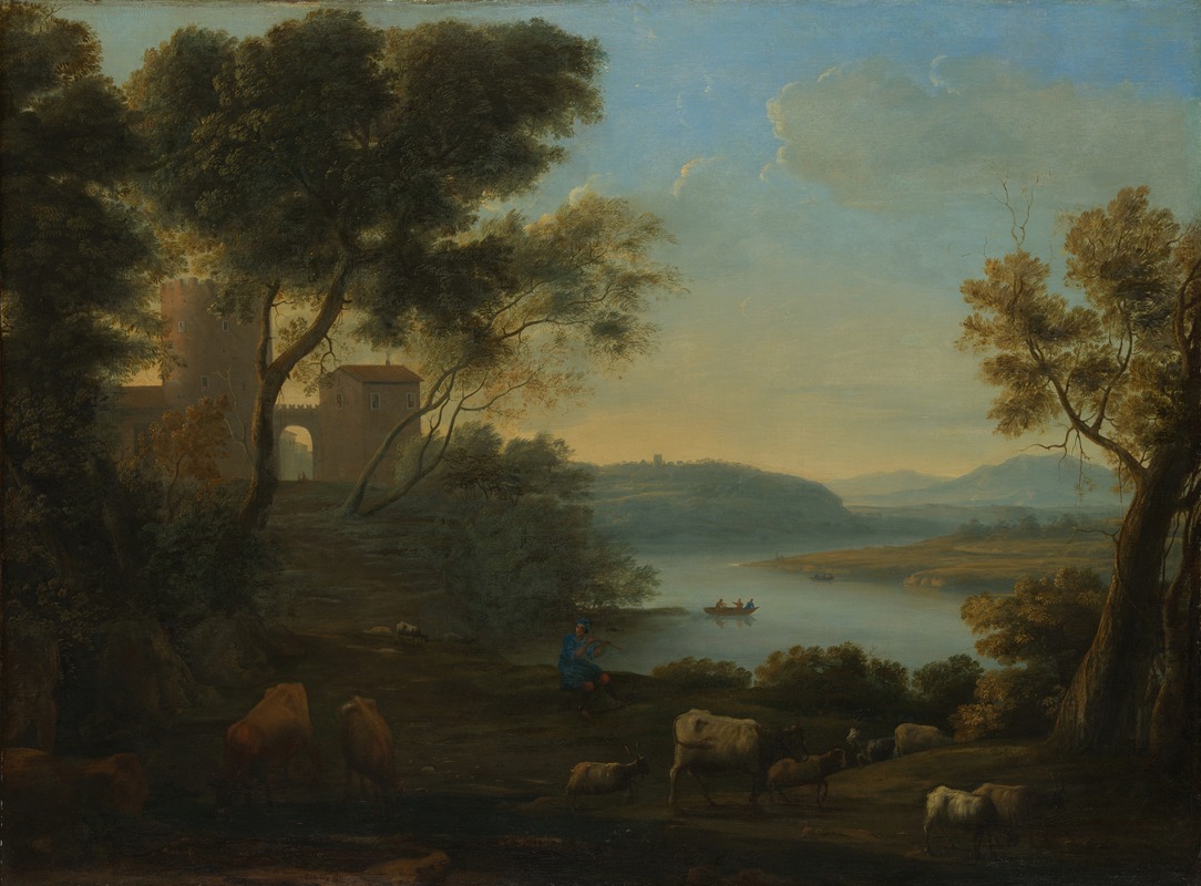 Claude Lorrain - Pastoral Landscape; The Roman Campagna