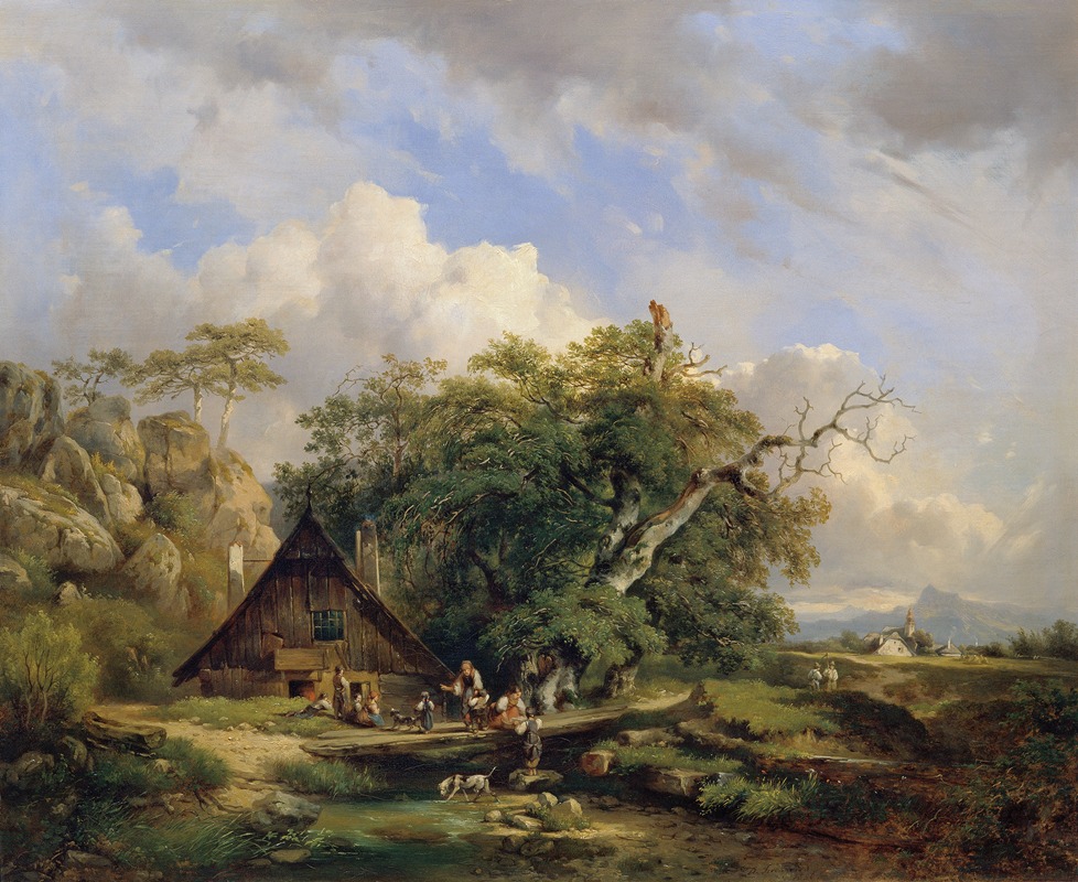 Dominik Schufried - Landschaft bei Gutenstein