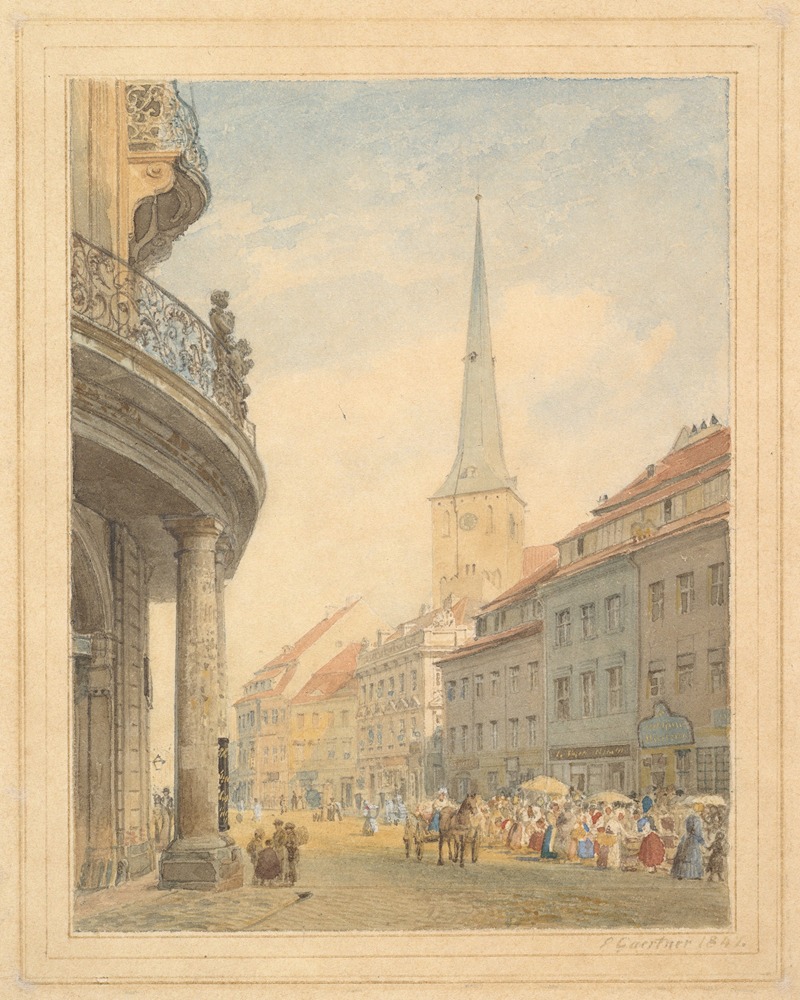 Eduard Gaertner - View of Berlin with the Ephraim Palais at Left