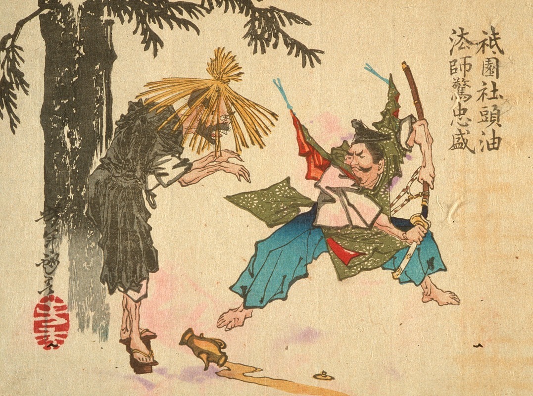 Tsukioka Yoshitoshi - Tadamori and the Oil Thief
