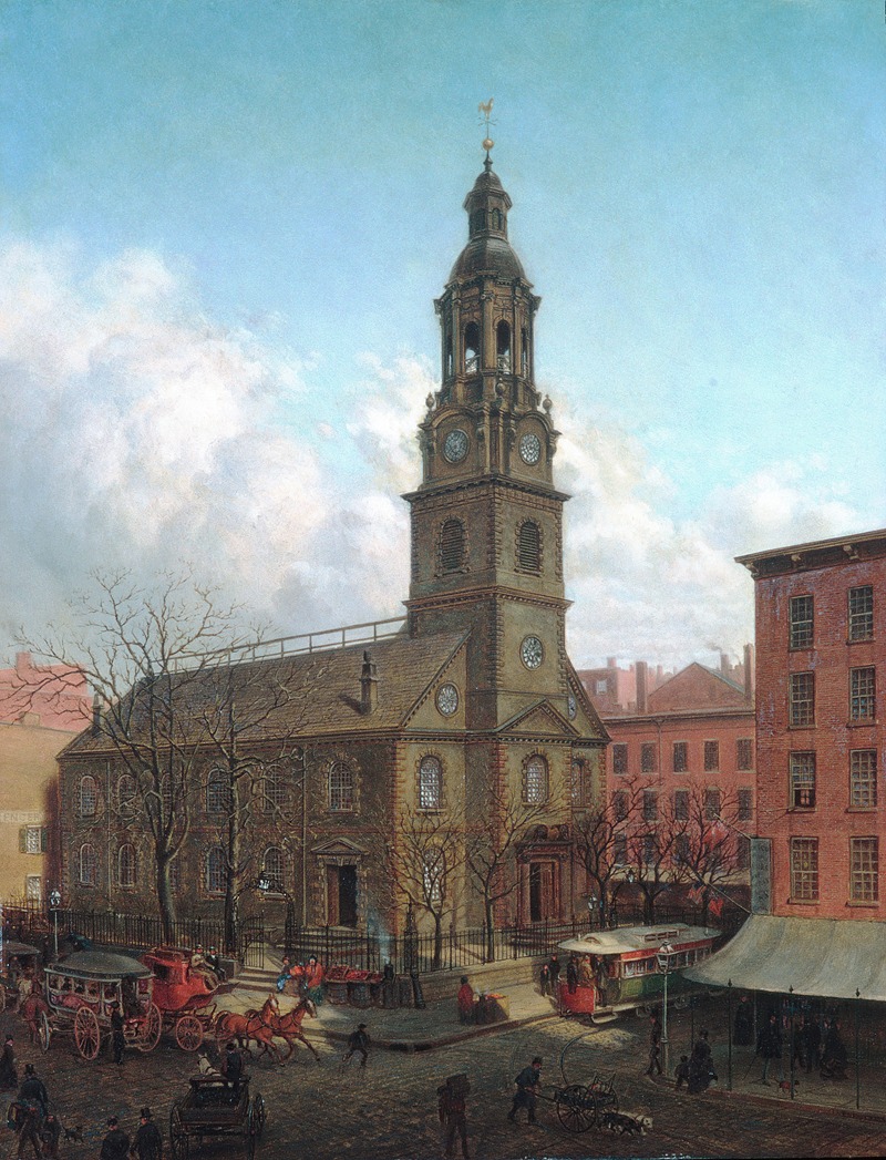 Edward Lamson Henry - The North Dutch Church, Fulton and William Streets, New York