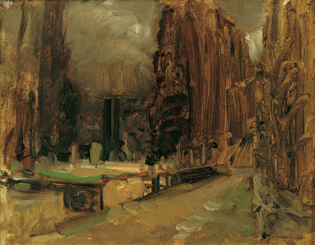 Emil Jakob Schindler - Der Friedhof bei Gravosa bei Ragusa (Studie zu Pax)