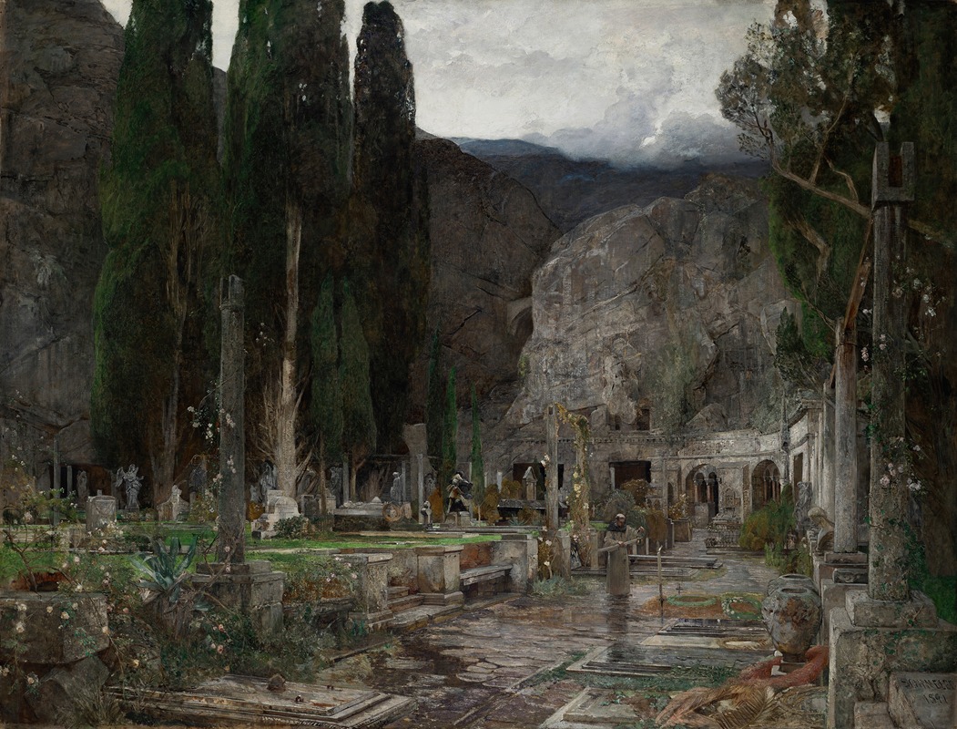 Emil Jakob Schindler - Pax; Der Friedhof von Gravosa bei Ragusa