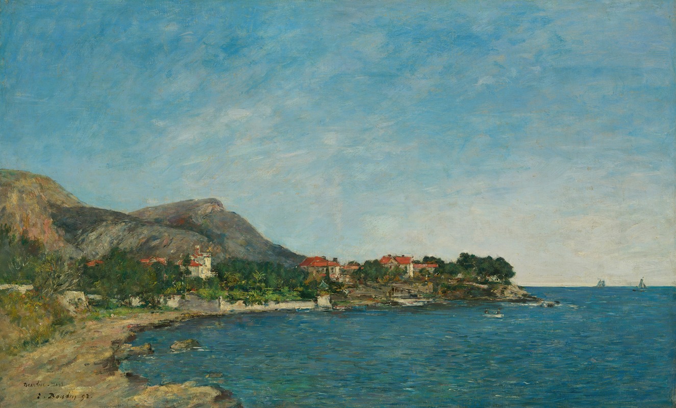 Eugène Boudin - Beaulieu; The Bay of Fourmis