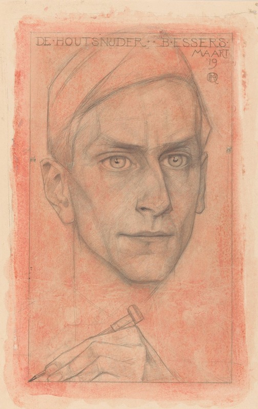 Richard Nicolaüs Roland Holst - Portret van de houtsnijder B. Essers