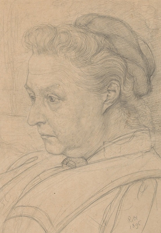Richard Nicolaüs Roland Holst - Portret van de moeder van de kunstenaar, Mevrouw S. Roland Holst-Posthumus