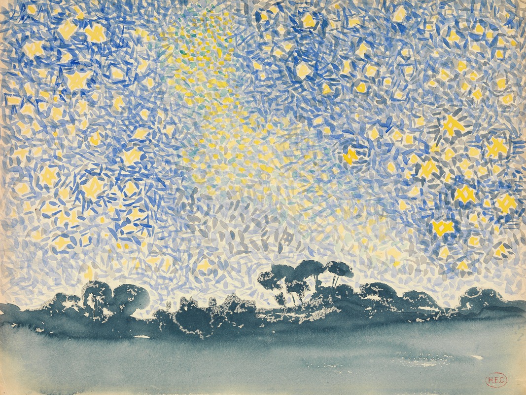 Henri-Edmond Cross - Landscape with Stars
