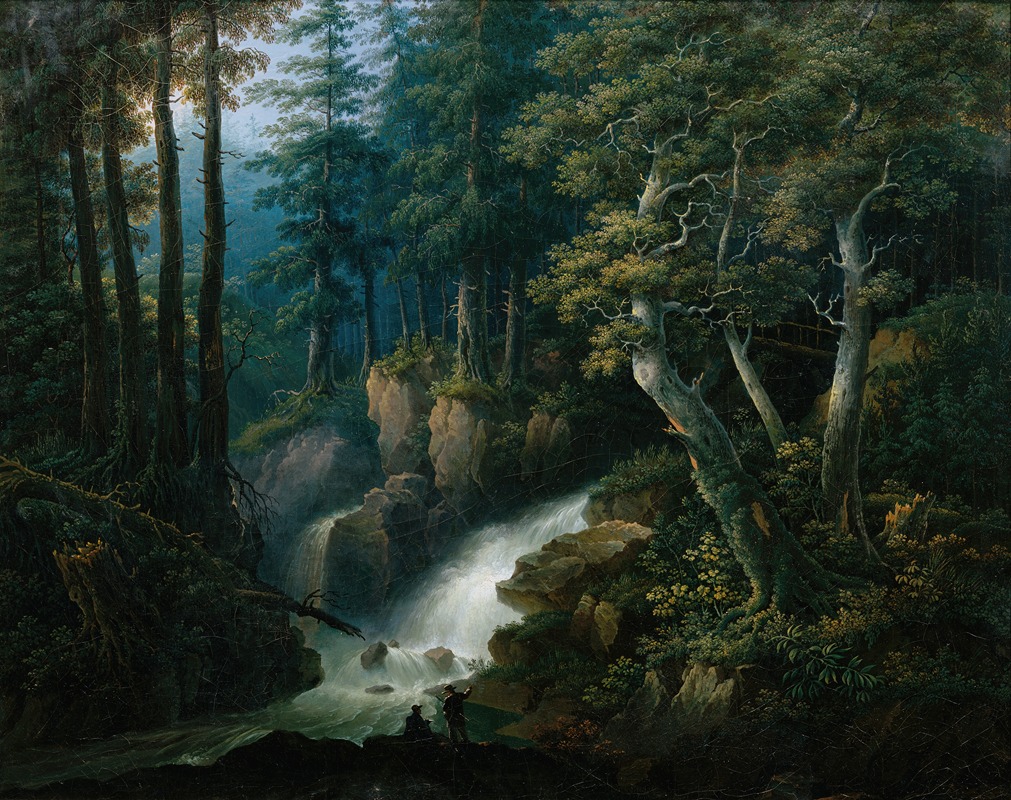 Hermann Josef Neefe - Der Wasserfall der Ilse auf dem Brocken im Harzgebirge