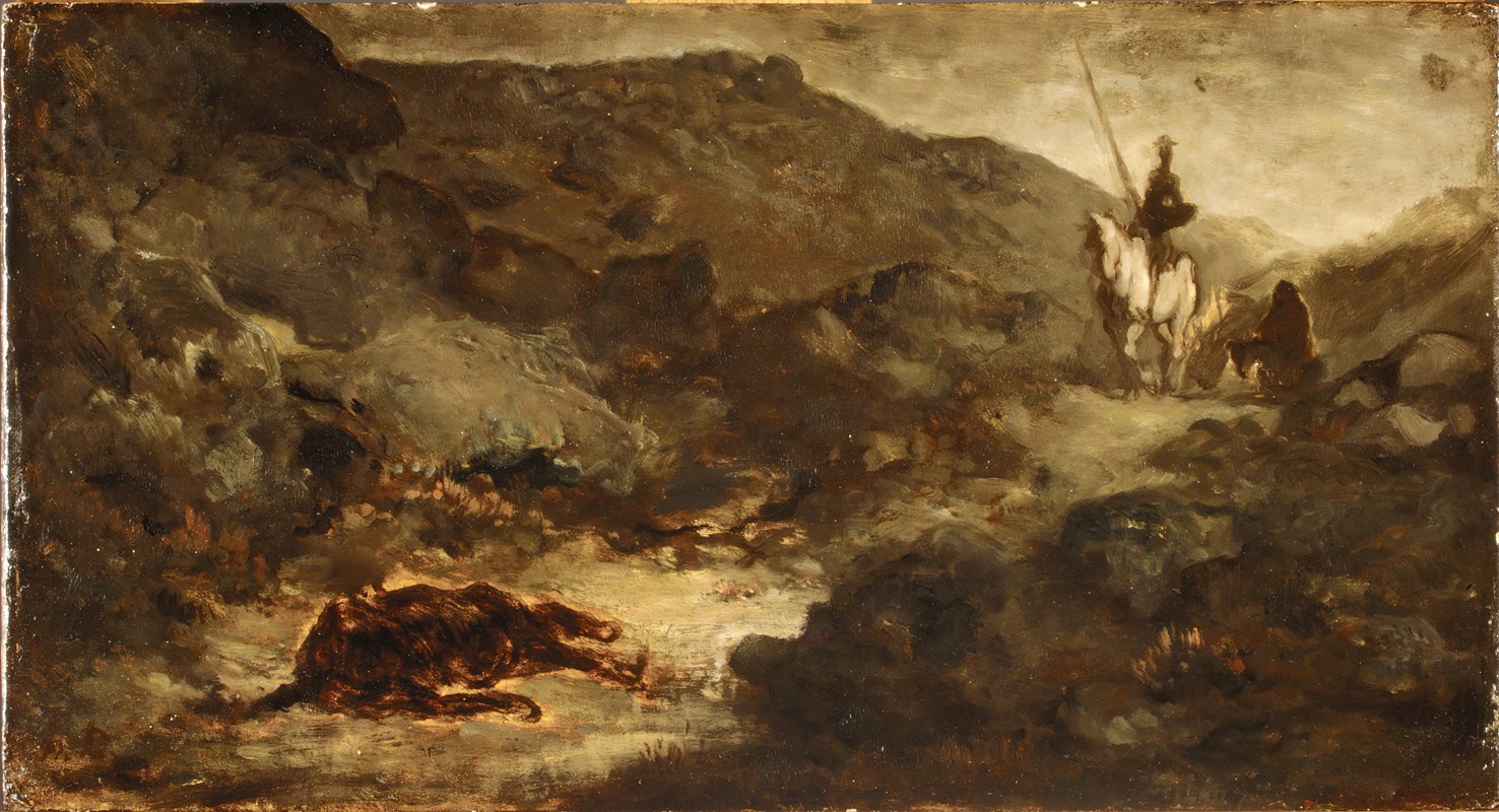 Honoré Daumier - Don Quixote and the Dead Mule