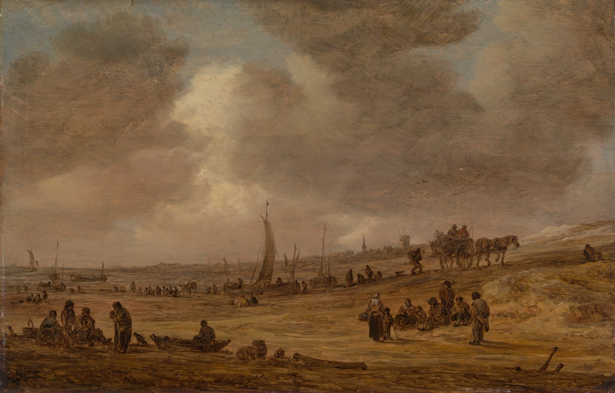 Jan van Goyen - A Beach with Fishing Boats