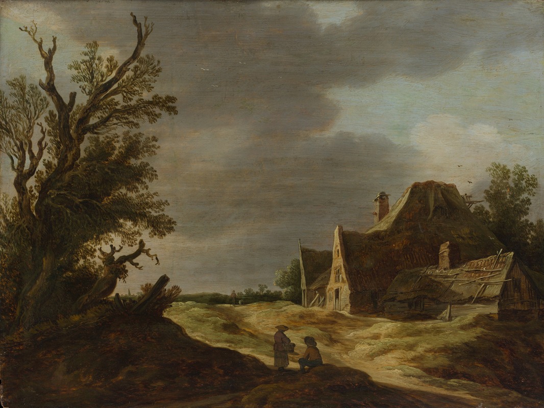 Jan van Goyen - Sandy Road with a Farmhouse