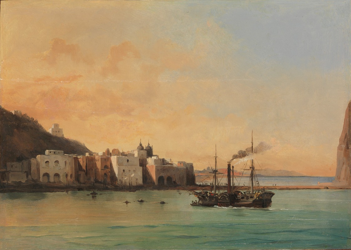 Jean-Charles Joseph Rémond - View of Ischia from the Sea