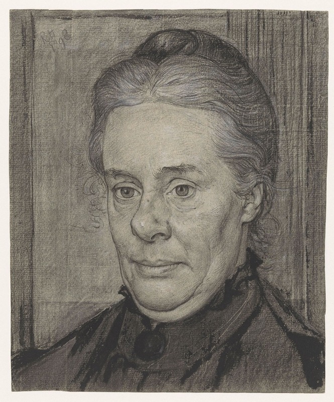 Richard Nicolaüs Roland Holst - Portret van mevrouw Anna Ida van der Schalk-van der Hoeven