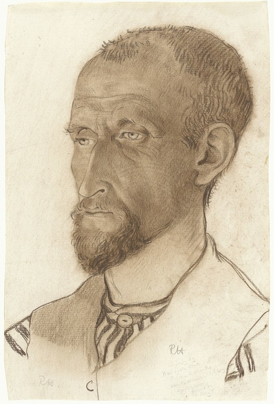 Richard Nicolaüs Roland Holst - Portret van Petrus Koninks, naar links