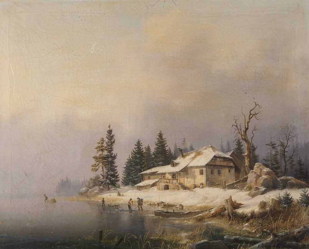 Marcus Pernhardt - Bauernhof am winterlichen See