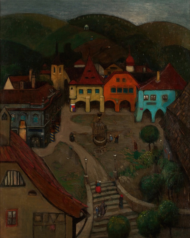 Richard Teschner - Kleine Stadt