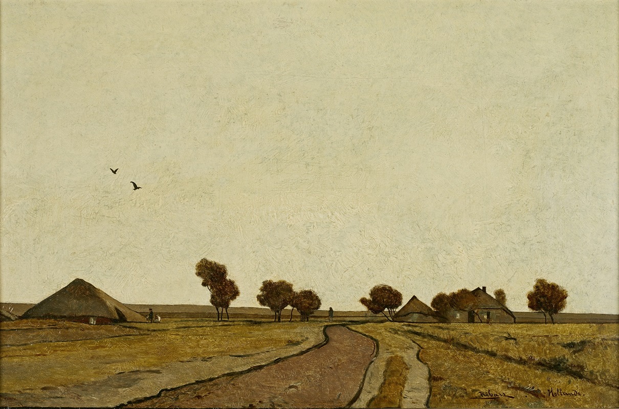 Rudolf Ribarz - Holländische Landschaft mit Gehöften