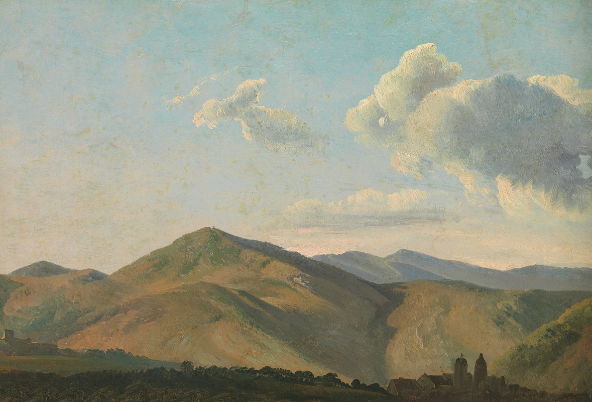 Simon Denis - Mountainous Landscape at Vicovaro