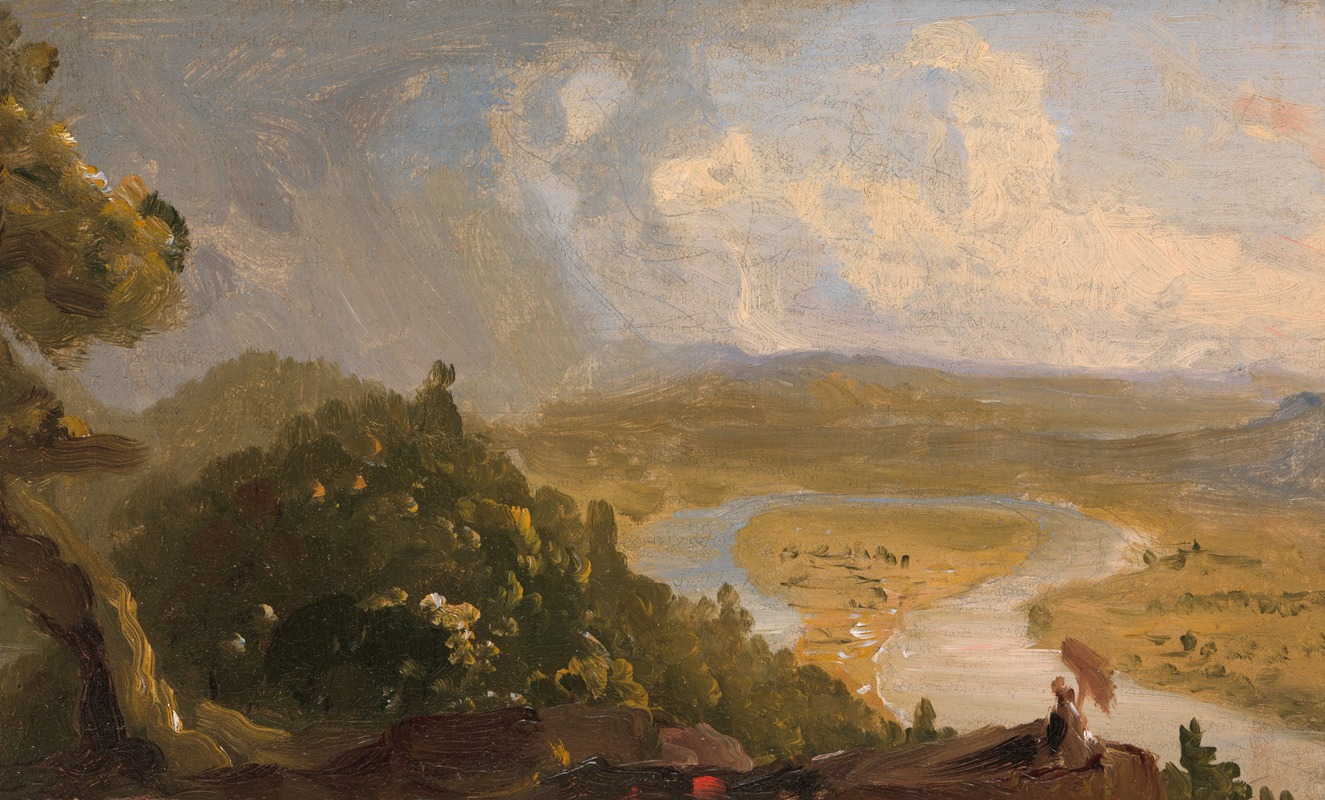 Thomas Cole - Sketch for View from Mount Holyoke, Northampton, Massachusetts, after a Thunderstorm (The Oxbow)
